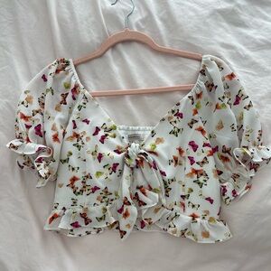 BCBG Generation butterfly crop top